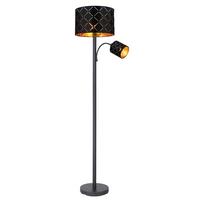STOJACÍ LAMPA Manfried, 35/162cm - černá, Moderní, kov/textil (35/162cm) - Mömax