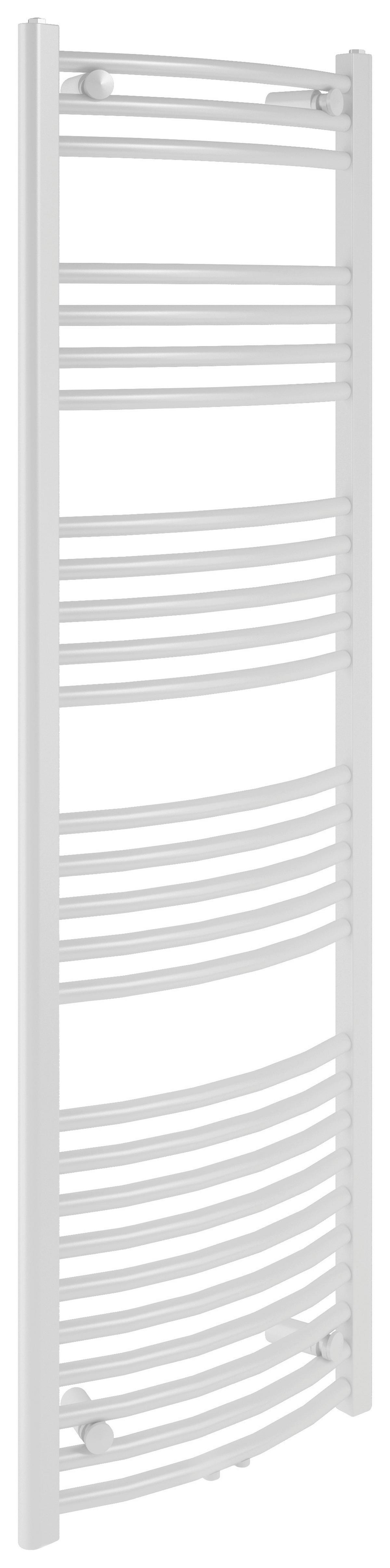 Handtuchheizkörper Bari Bht: 60x160x12 Gebogen 793 W - Weiß, KONVENTIONELL, Metall (60/160/12cm)