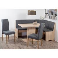 Eckbankgruppe Duisburg Olduso Titanic Grau/eiche D. 165 Cm - Grau/Sonoma Eiche, KONVENTIONELL, Holz/Holzwerkstoff (165/89/125cm) - MID.YOU