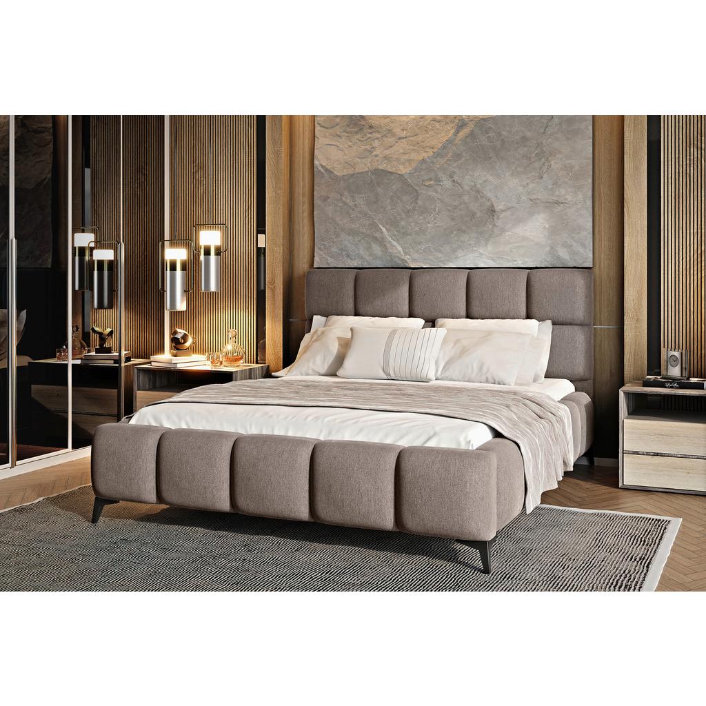 Polsterbett mit Lattenrost 180x200 Mist Beige