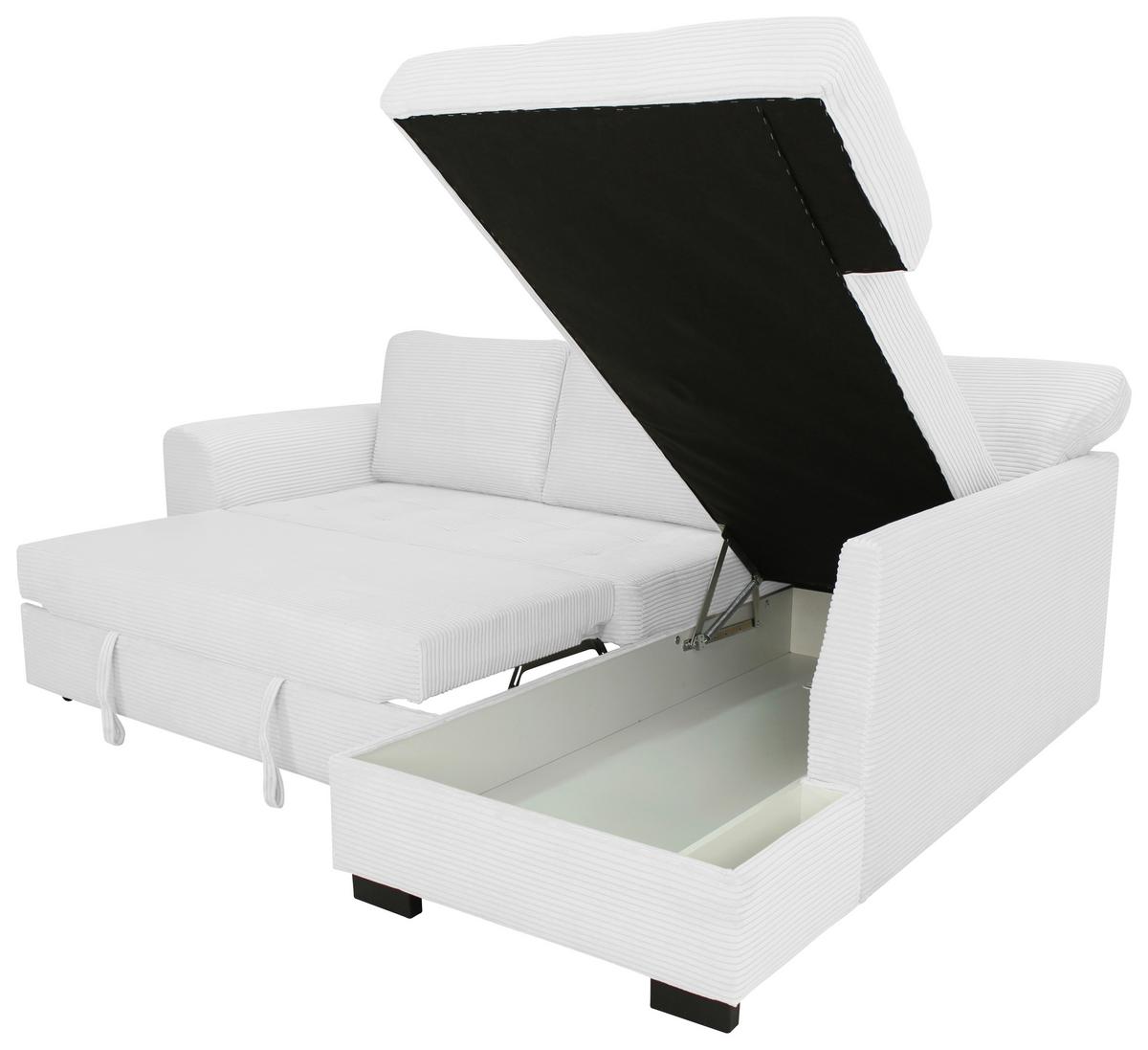 Ecksofa John Silberfarben S: 239x178 cm - Silberfarben/Schwarz, Trend, Textil (239/178cm)