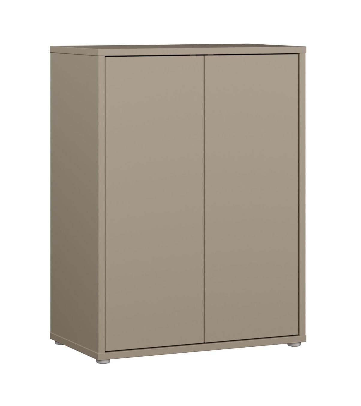 Komoda SPRINGS - béžová hnědá, Moderní, kompozitní dřevo (74,5/99,1/41,5cm)