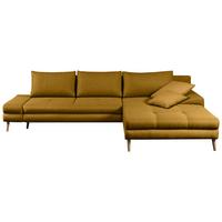 Ecksofa Mit Schlaffunktion Floby Stauraum Gelb - Gelb/Erlefarben, Trend, Textil (313/215cm) - MID.YOU