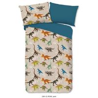 Kinderbettwäsche 140x200 cm Ross Multicolor Dinosaurier - Multicolor, Basics, Textil (140/200cm)