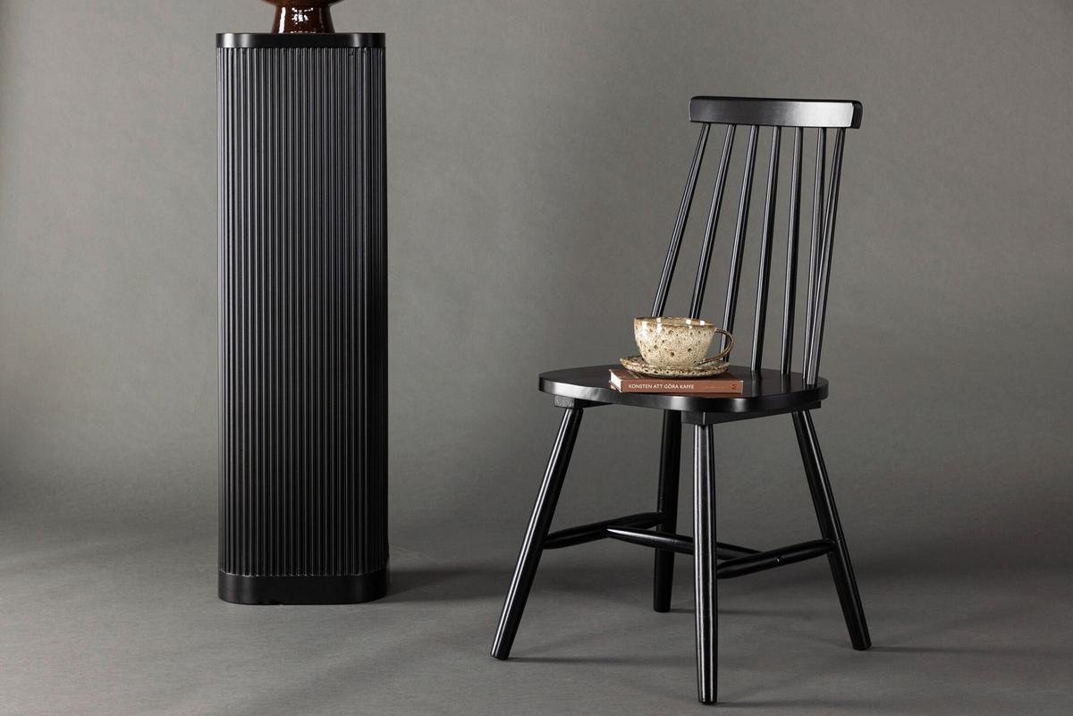Stuhl Lönneberga Schwarz B: 43 cm - Schwarz, MODERN, Holz (43/88/50cm) - Livetastic