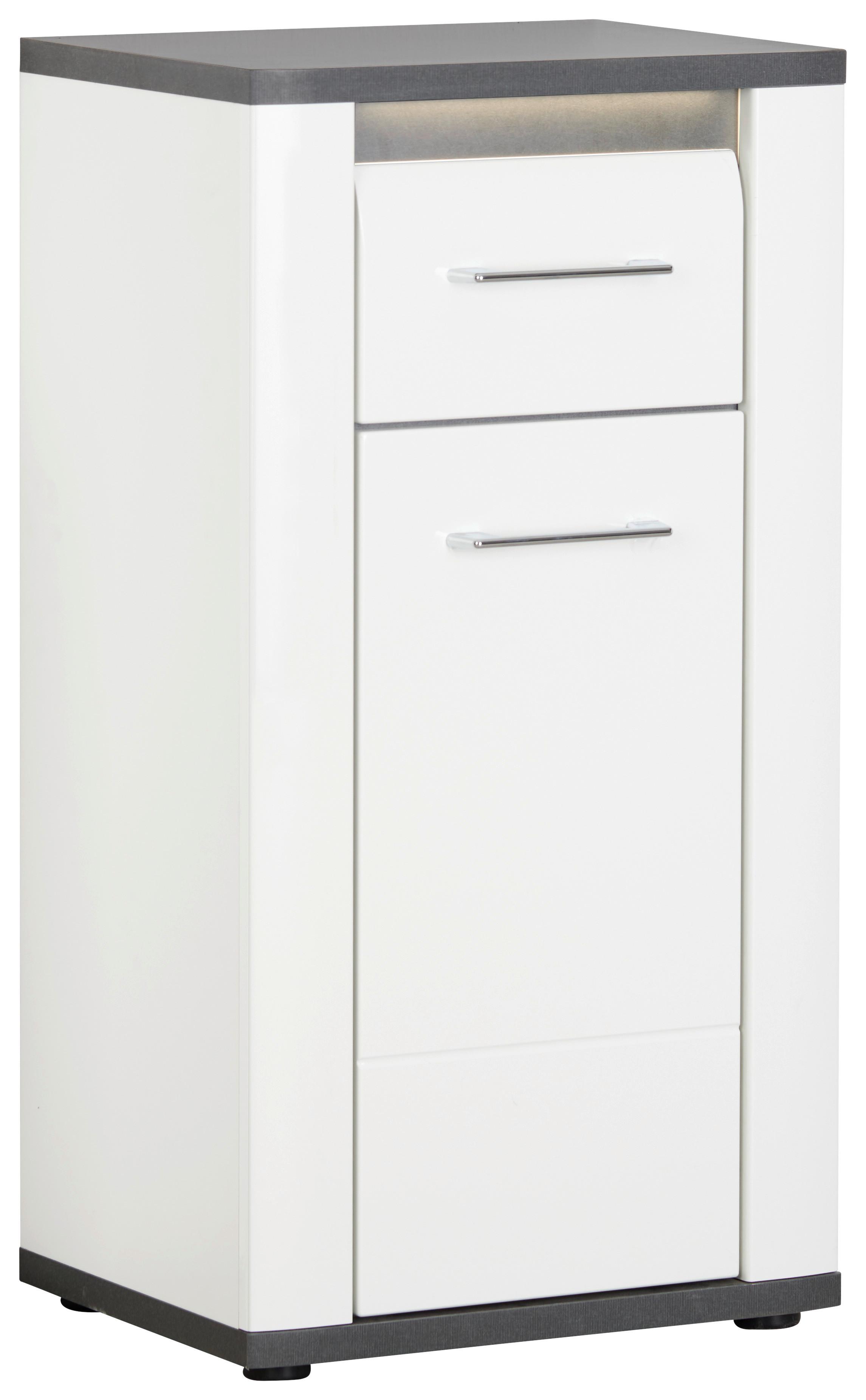 Luca Bessoni Unterschrank Mit Soft-Close + Led Alassio B: 42,4 cm, Weiß