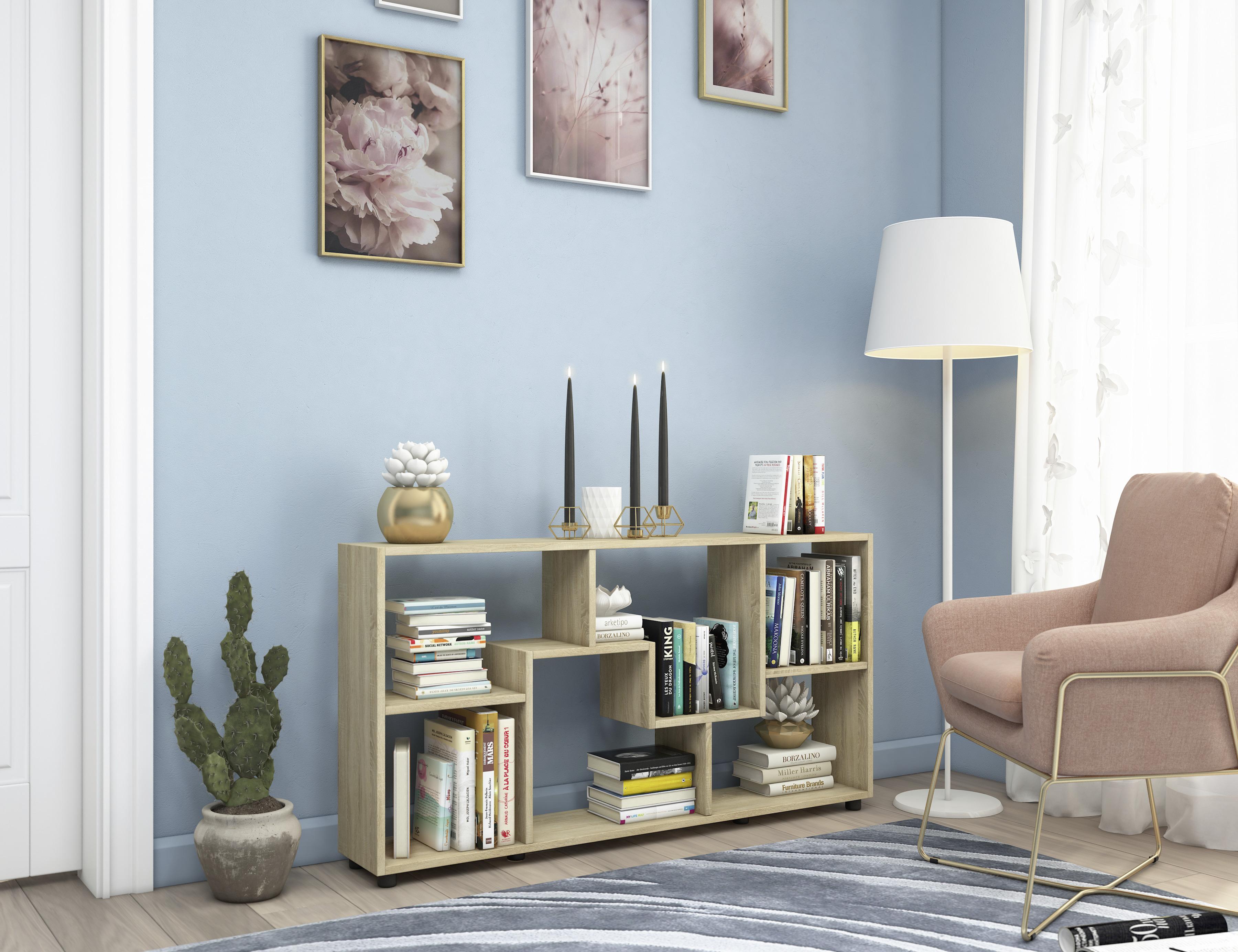 MID.YOU Regal Pintal 117 cm Eiche Dekor