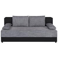 2-Sitzer-Sofa Lucy Mit Schlaffunktion Grau/Schwarz - Schwarz/Grau, Design, Holzwerkstoff/Textil (200/90/103cm) - P & B