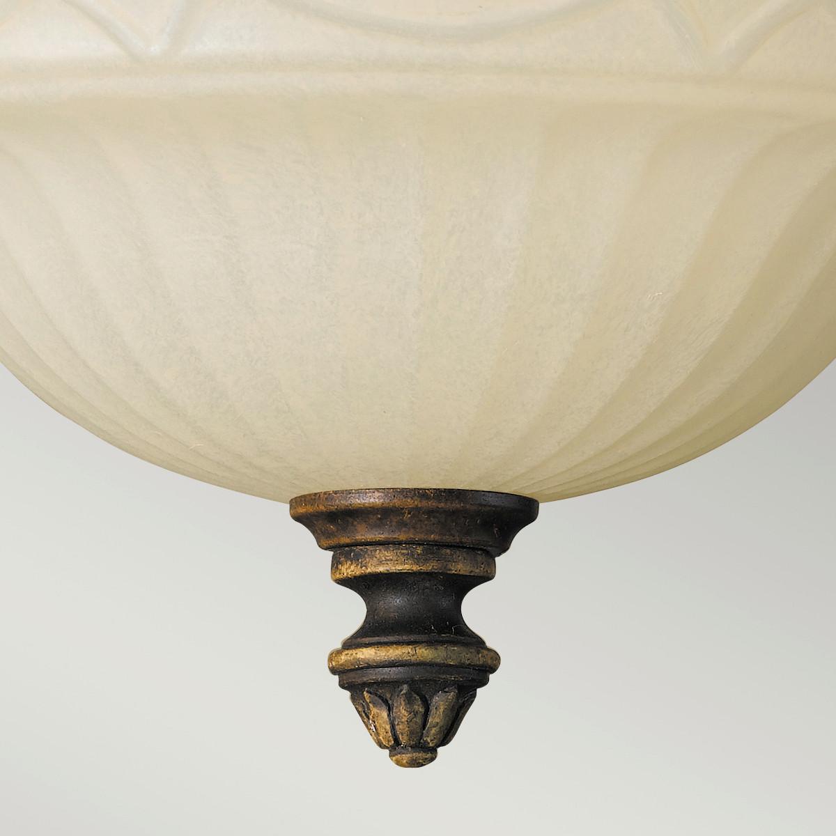 Deckenleuchte Fe-Drawing-Room-Fa - Braun, KONVENTIONELL, Glas/Metall (33/15.2cm) - Elstead Lighting