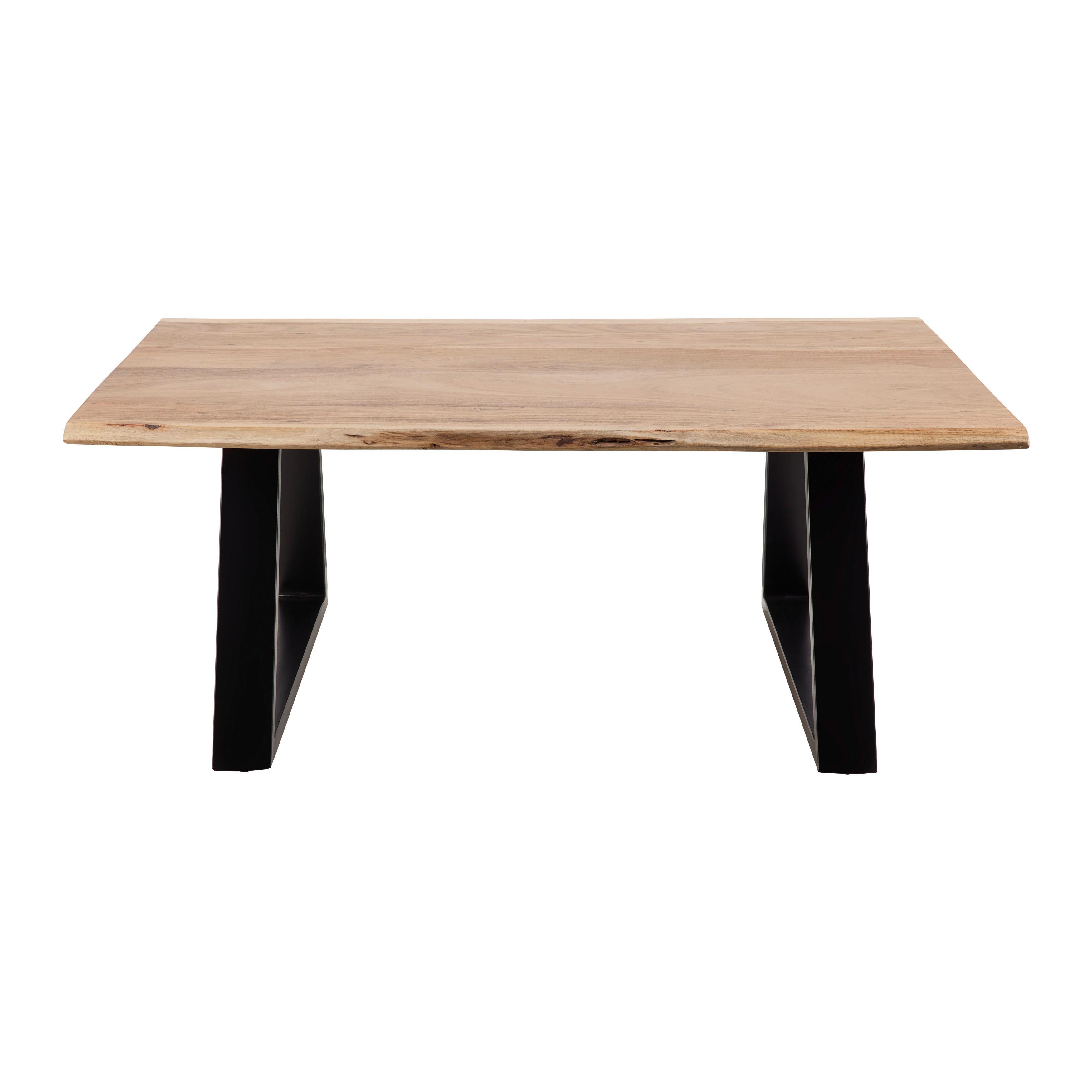 Konferenční Stůl Nando Akázie - černá/barvy akácie, Moderní, kov/dřevo (120/47/70cm) - Bessagi Home