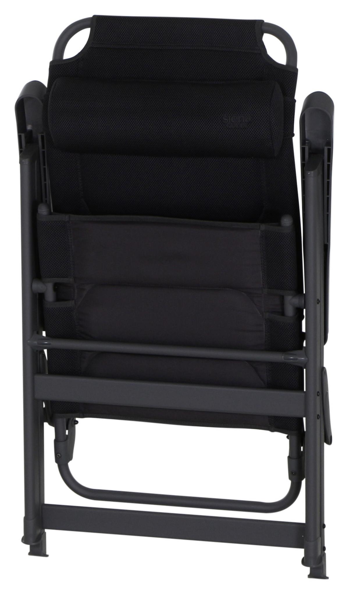Campingstuhl Klappbar mit Armlehnen - Anthrazit, KONVENTIONELL, Textil/Metall (61/121/76cm) - Siena Garden