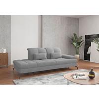 Récamiere Amica E, Grau B: 231 Cm - Schwarz/Grau, KONVENTIONELL, Textil (231/90/122cm) - Sit & More