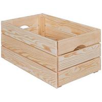Dekokiste Valloni L - Naturfarben/Kieferfarben, Design, Holz (65/23/31cm) - Livetastic