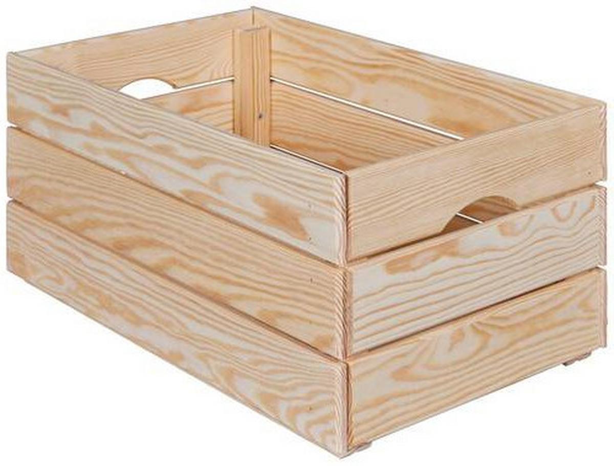 Dekokiste Valloni L - Naturfarben/Kieferfarben, Design, Holz (65/23/31cm) - Livetastic