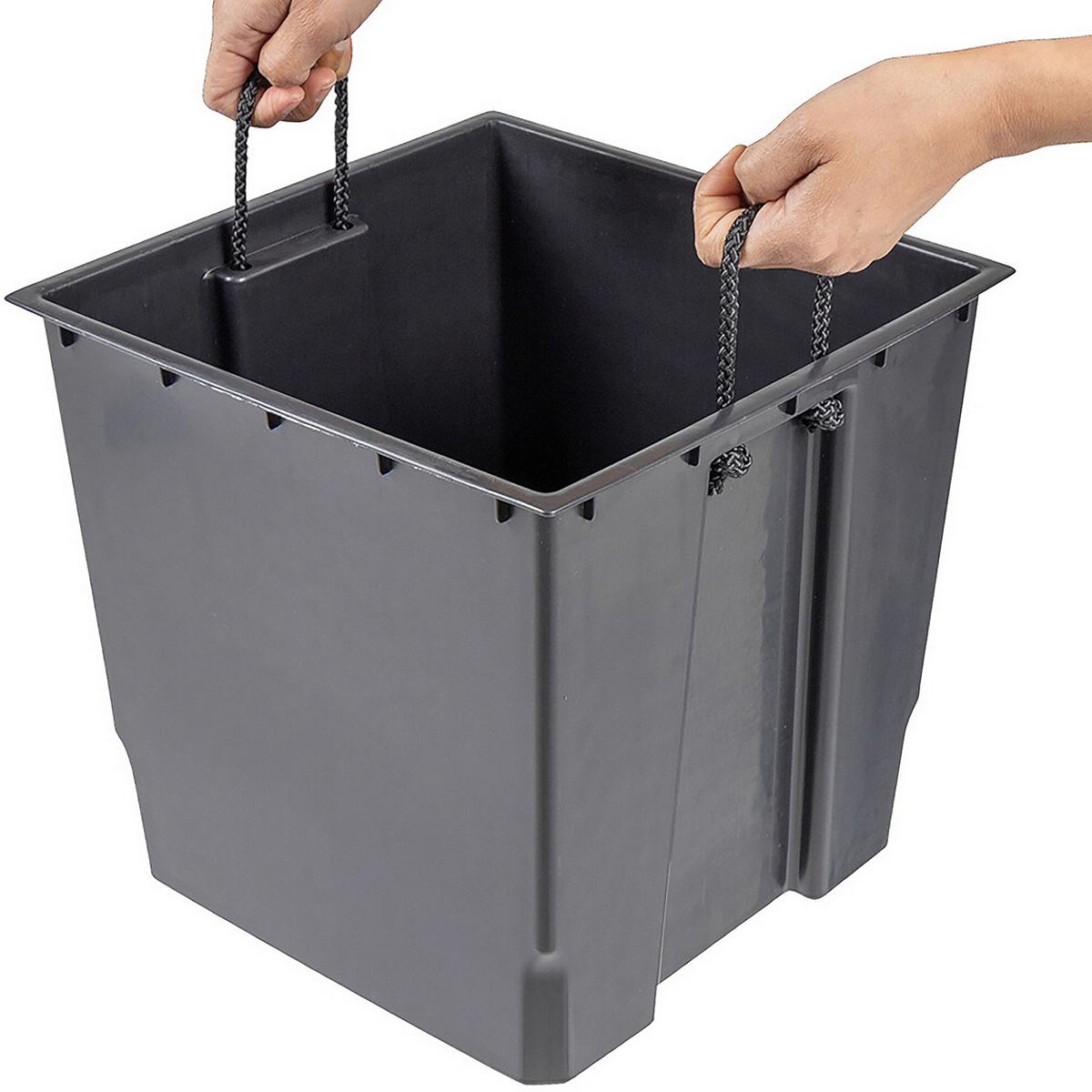 Pflanzentopf Anthrazit B: 40 cm - Anthrazit, Basics, Kunststoff (40/75/40cm) - Siena Garden