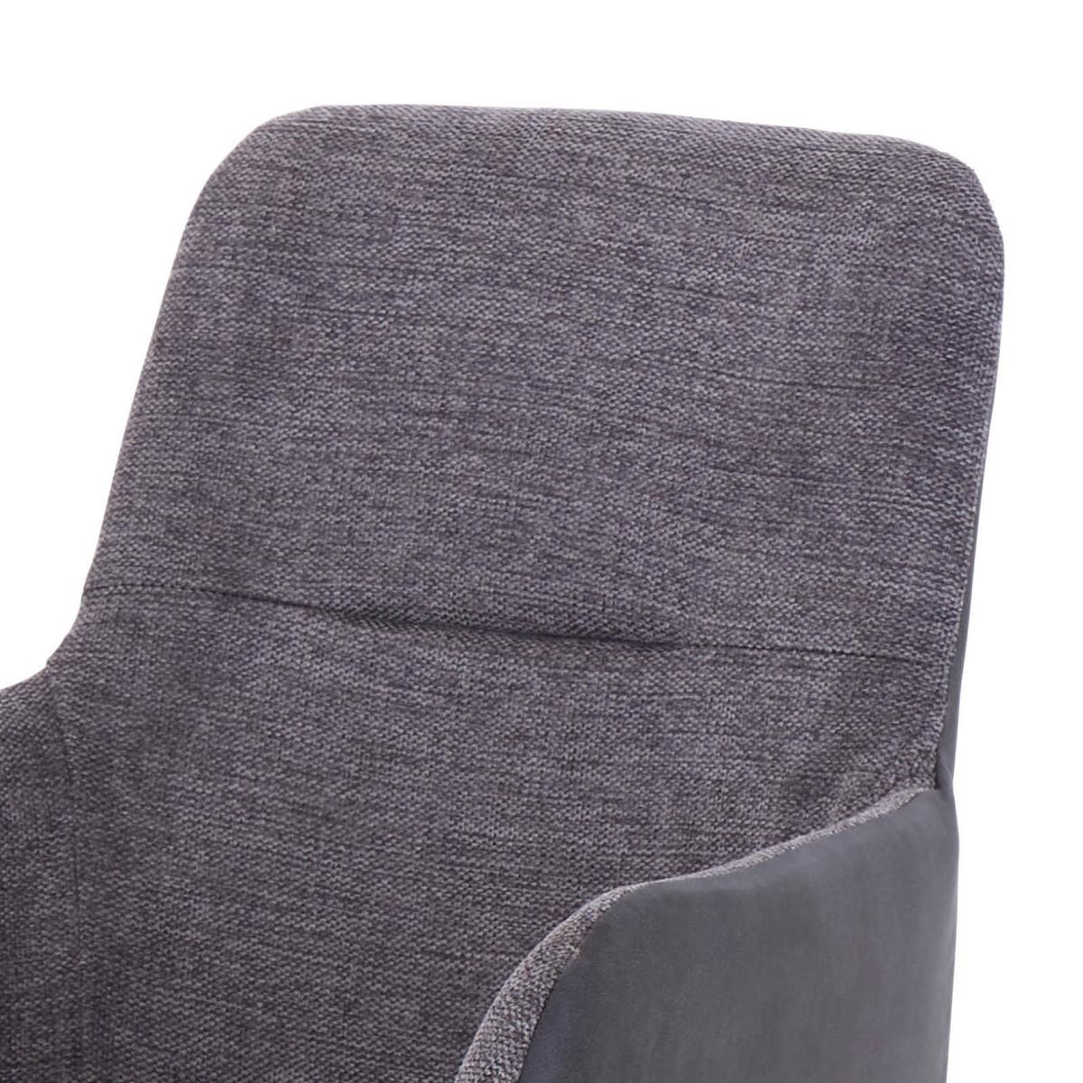 Armlehnstuhl Ankara S Anthrazit Gepolstert - Anthrazit/Schwarz, KONVENTIONELL, Textil/Metall (58/89/62cm)