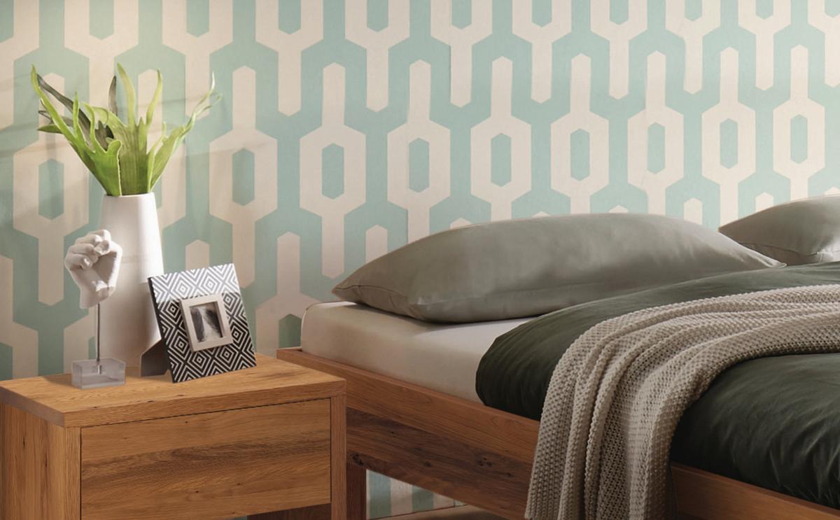 Bett Rapallo, Wildeiche 120x200 cm - Wildeiche/Eichefarben, Natur, Holz (120/200cm) - Hasena