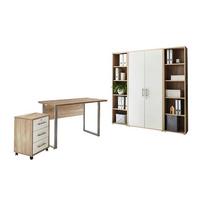 Büro Office Edition Mini Sonoma Eiche Dekor/weiß - Weiß/Sonoma Eiche, MODERN, Holzwerkstoff/Metall - MID.YOU