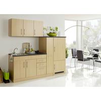 Küchenblock Toronto Buche Dekor B: 210 cm - Buchefarben/Graphitfarben, MODERN, Holzwerkstoff (210cm) - Held