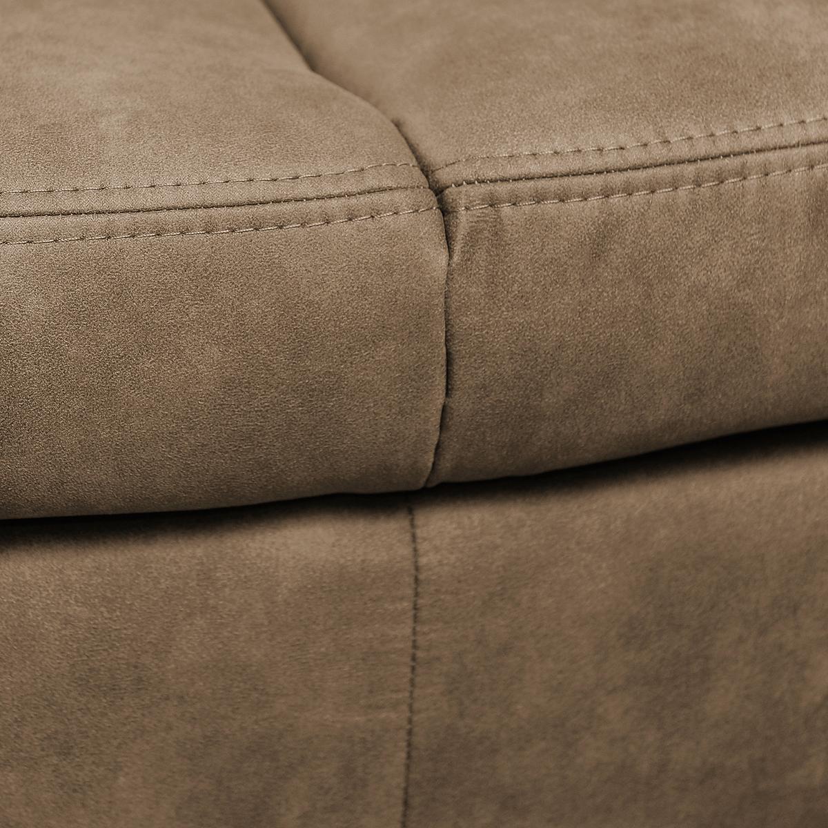 3-Stizer-Sofa Jovanna Schlammfarben B: 218 cm - Schlammfarben/Schwarz, Design, Textil (218/78/88cm) - MID.YOU