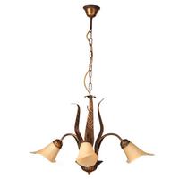 Kronleuchter 4230/3 - Bronzefarben, KONVENTIONELL, Glas/Metall (65/65/100cm)