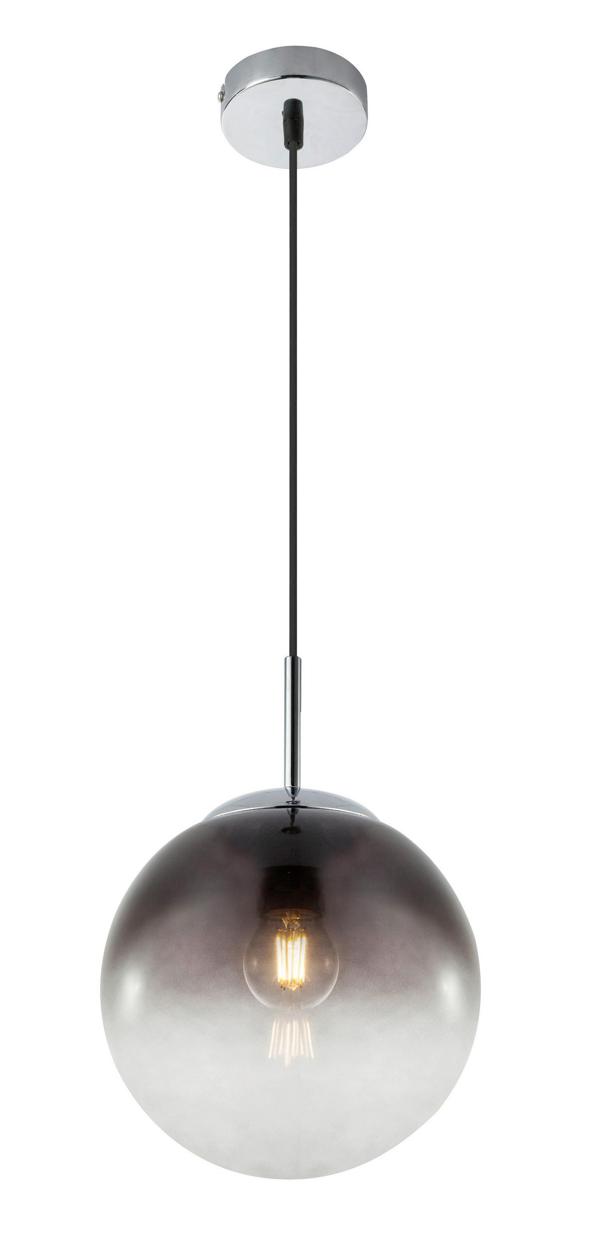 Hängeleuchte Varus H: 120 Cm 1-Flammig Mit Rauchglas - Basics, Glas/Metall (20/120cm) - Globo