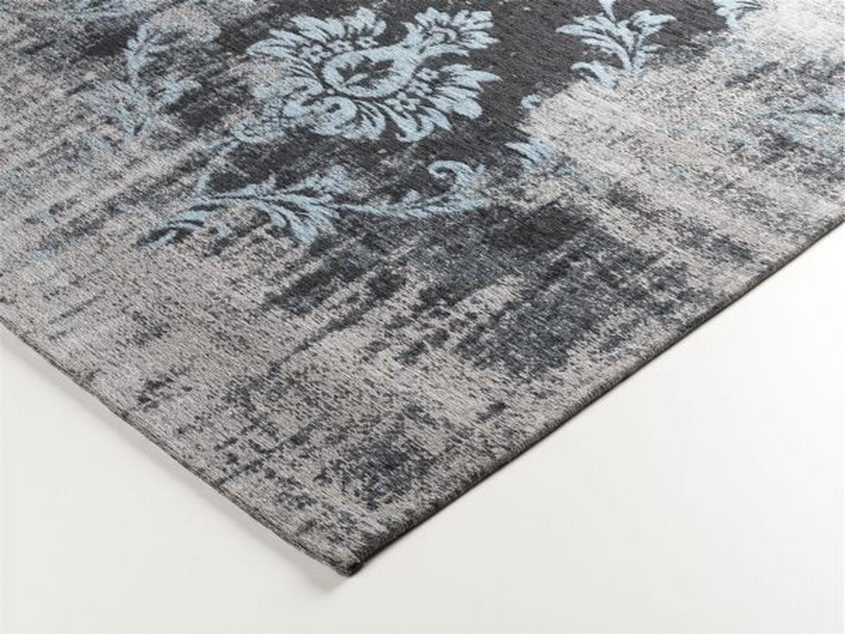 Vintage-Teppich Diana Melody Blau/Grau 40x60 cm - Blau/Grau, Trend, Textil (40/60cm) - Novel