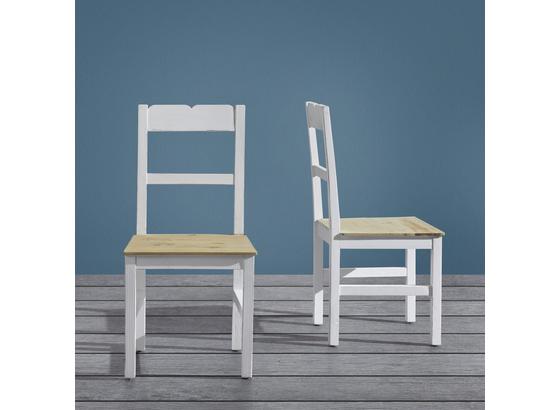 Stolička Nicolo - farby dubu/biela, Moderný, drevo (45/90/42cm) - Modern Living Stolička Nicolo - farby dubu/biela, Moderný, drevo (45/90/42cm) - Modern Living