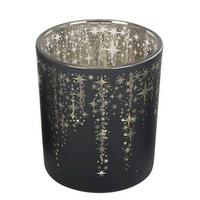 Mécsestartó Lima - fekete, Konventionell, Üveg (8,8/10cm) - Luca Bessoni