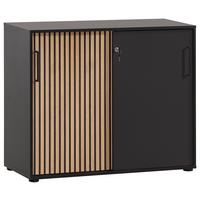 Aktenschrank Hank - Schwarz/Eiche Artisan, MODERN, Holzwerkstoff (100,1/83,6/41cm) - MID.YOU