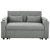 Schlafsofa Athen Dunkelgrau B: 150 cm - Dunkelgrau/Schwarz, Basics, Textil/Metall (150/91/85cm) - P & B