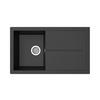 Spüle Cleveland Schwarz 86x21,4 cm - Schwarz, Basics, Glas/Kunststoff (86/21,4/50cm) - Respekta