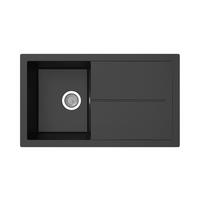 Spüle Cleveland Schwarz 86x21,4 Cm - Schwarz, Basics, Glas/Kunststoff (86/21,4/50cm) - Respekta