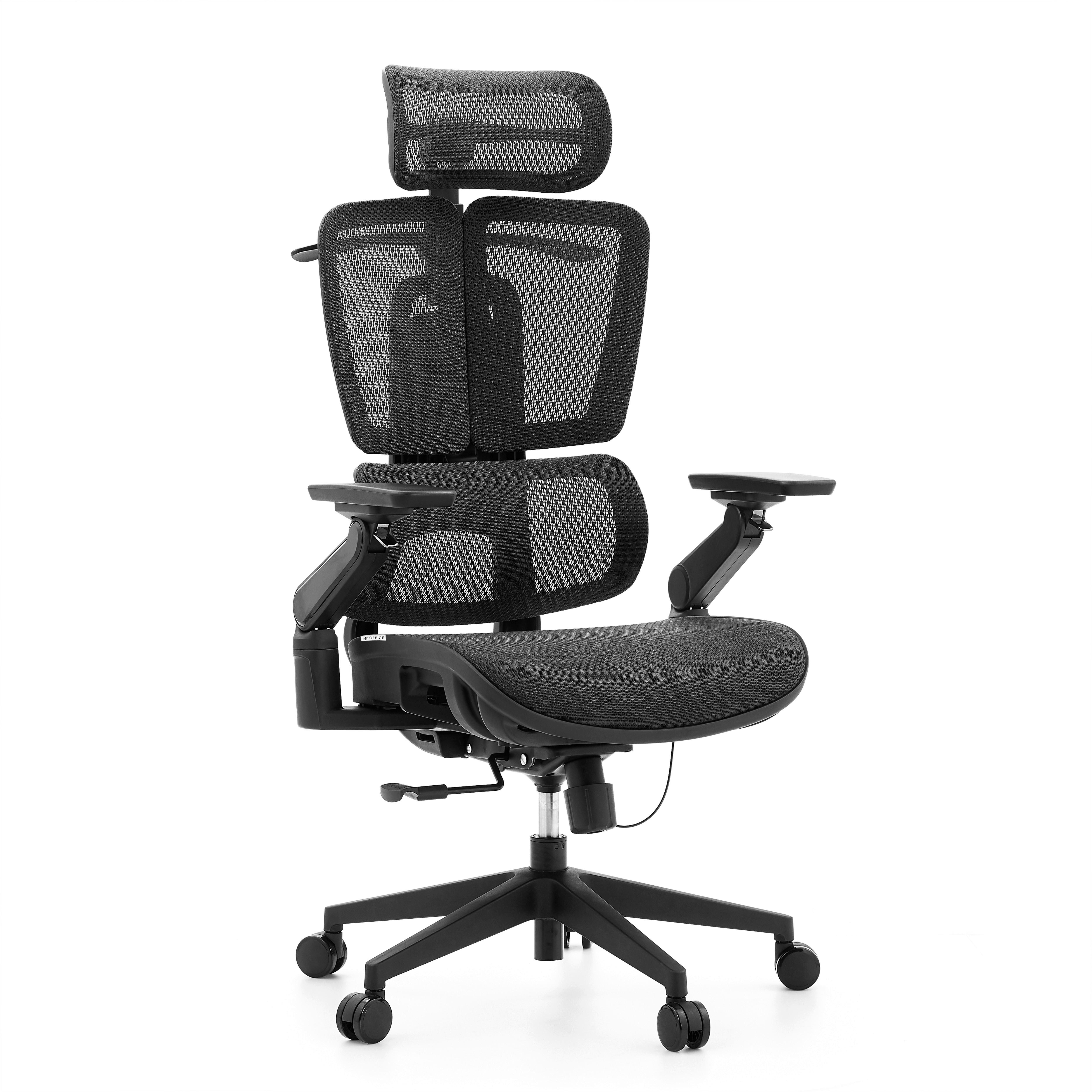 DREHSTUHL Ergo U2 Pro Schwarz B: 68cm - Silberfarben/Schwarz, MODERN, Kunststoff/Textil (68/113/67cm) - MID.YOU