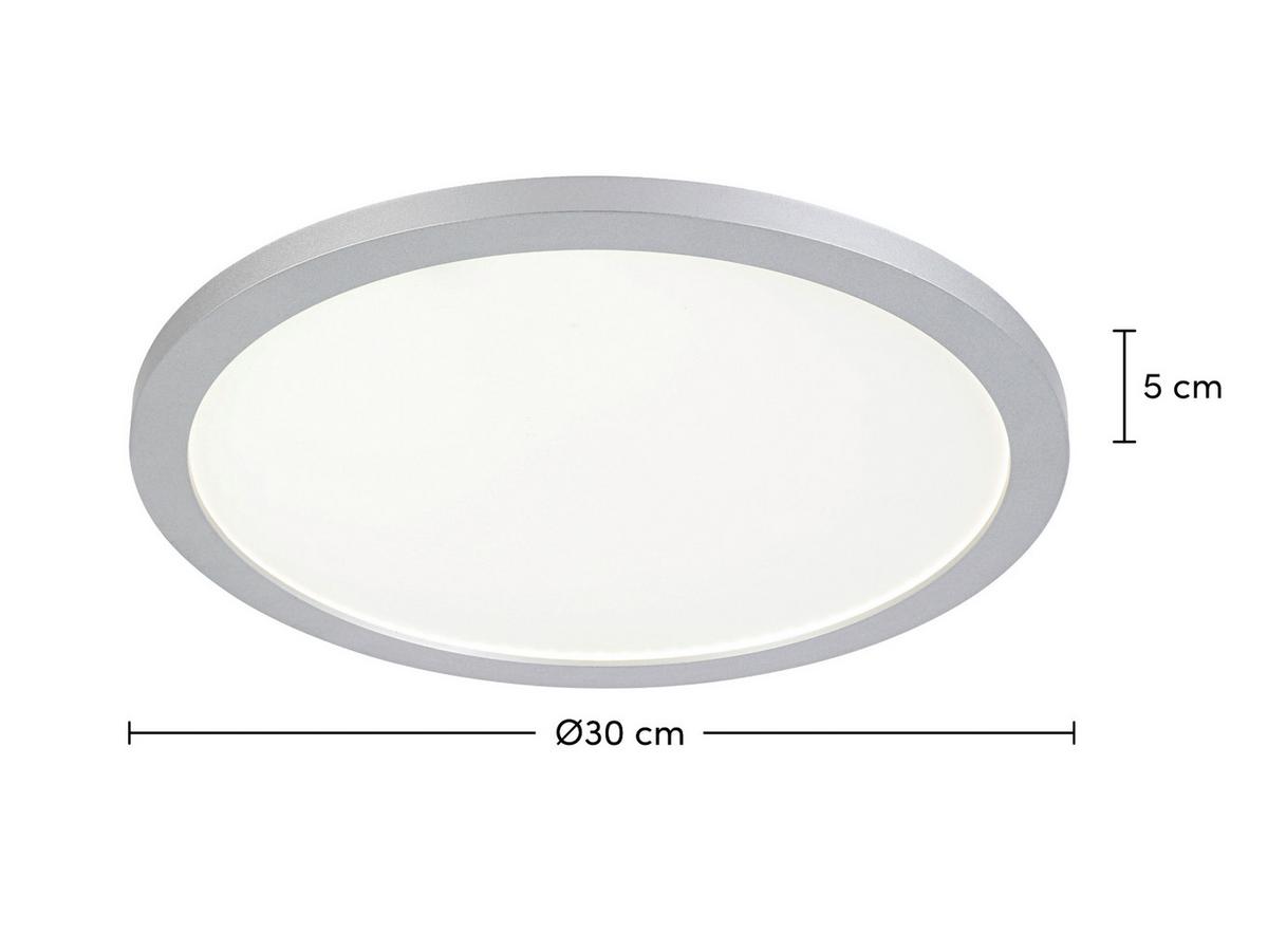 STROPNÍ LED SVÍTIDLO IMO - bílá/barvy stříbra, Romantický / Rustikální, plast (30/5cm) - Mömax