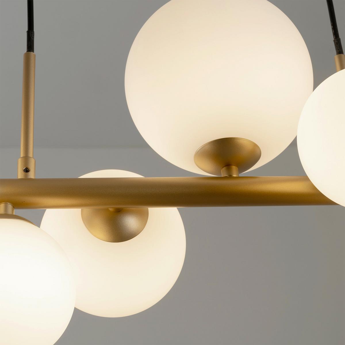 PENDELLEUCHTE Paloma Goldfarben L: 56 cm - Goldfarben, Design, Glas/Metall (86/33/150cm)