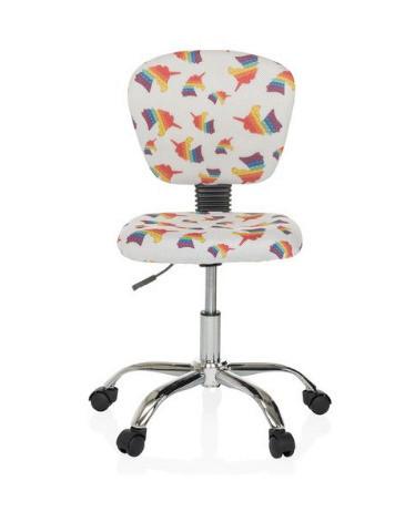 Jugenddrehstuhl Kid Bubble Multicolor B: 50 cm - Multicolor/Alufarben, MODERN, Kunststoff/Textil (50/79-89/50cm) - MID.YOU