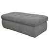 Hockerbank Moric Mikrofaser Dunkelgrau H: 64 Cm Mit Stauraum - Chromfarben/Dunkelgrau, KONVENTIONELL, Textil (136/64/43cm) - MID.YOU