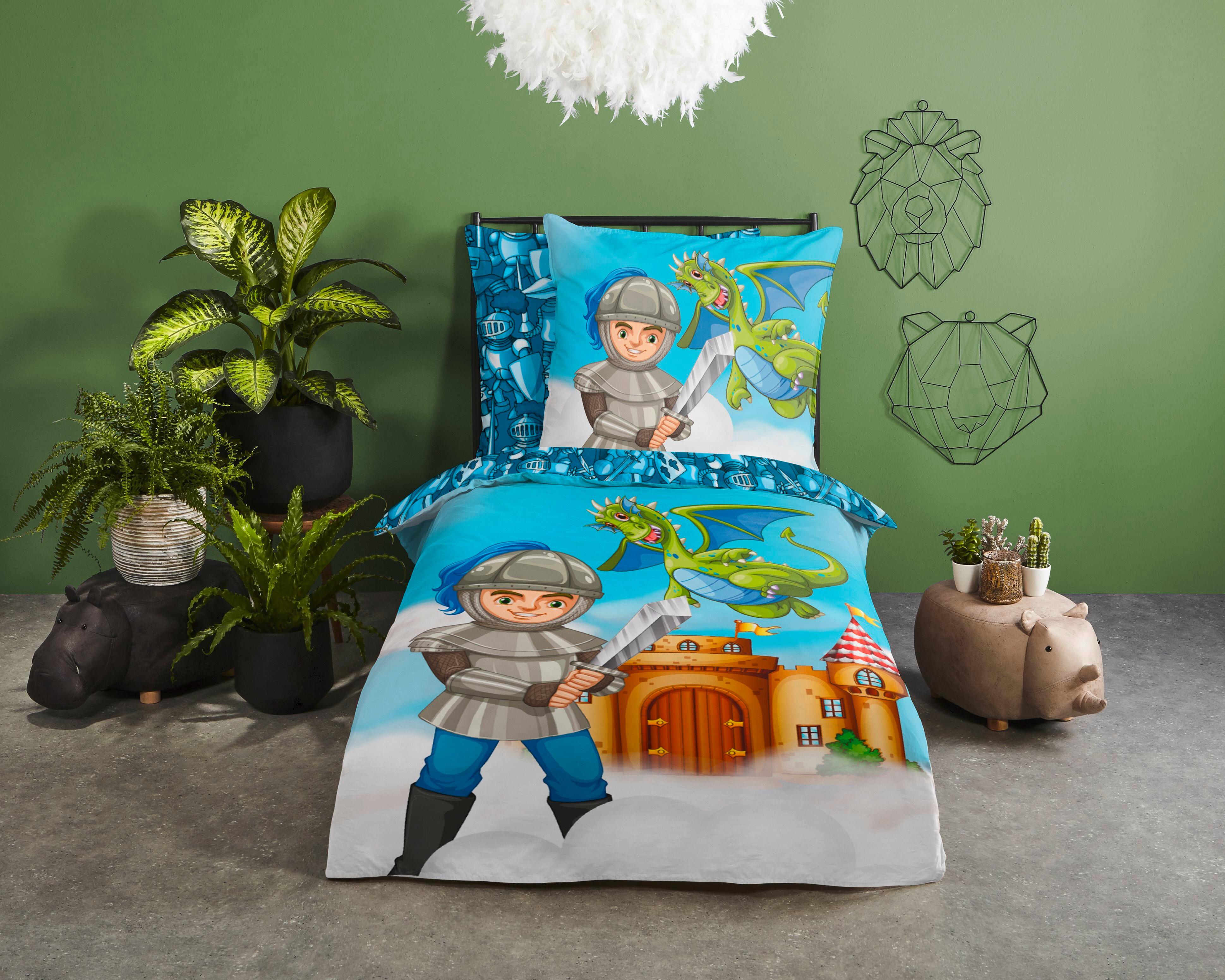 Jugendbettwäsche Knight Multicolor 135x200 cm - Multicolor, Design, Textil (135/200cm)