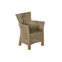 Gartensessel Mit Auflage 2er Set Toskana Kunststoffgeflecht - Naturfarben/Braun, ROMANTIK / LANDHAUS, Holz/Kunststoff (66/88/66cm) - Ambia Garden