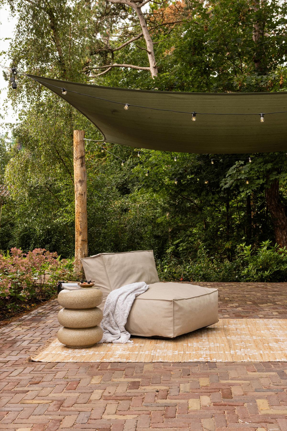 Beistelltisch Laurel Beige B: 40 cm - Beige, Design, Metall (40/40/50cm) - Livetastic