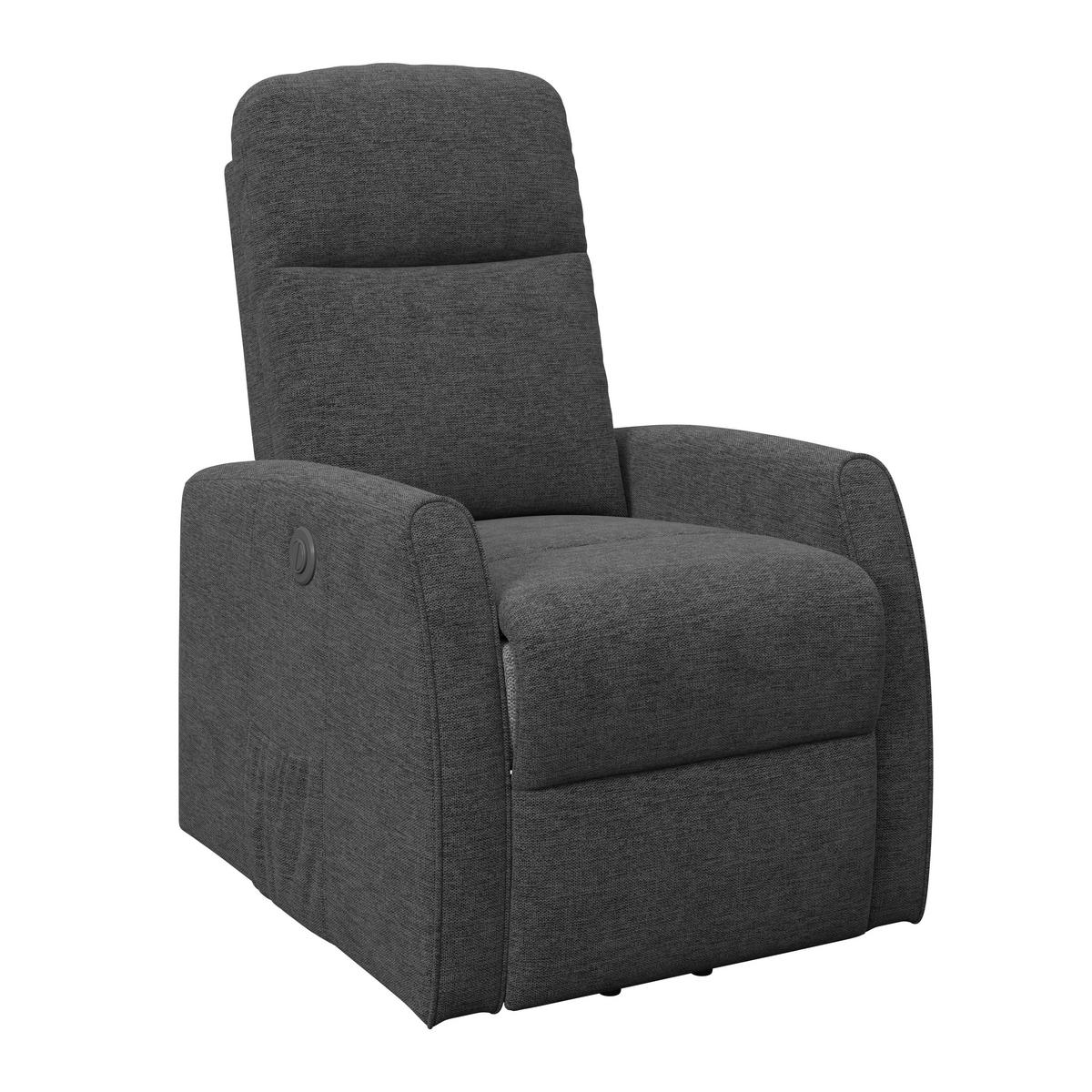 Fernsehsessel Athen dunkelgrau, B: 67,5 cm - Dunkelgrau, MODERN, Holz/Textil (67.5/107/88.5cm)