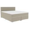 Boxspringbett mit Topper 180x200 Catania - Chromfarben/Beige, KONVENTIONELL, Textil (180/200cm)