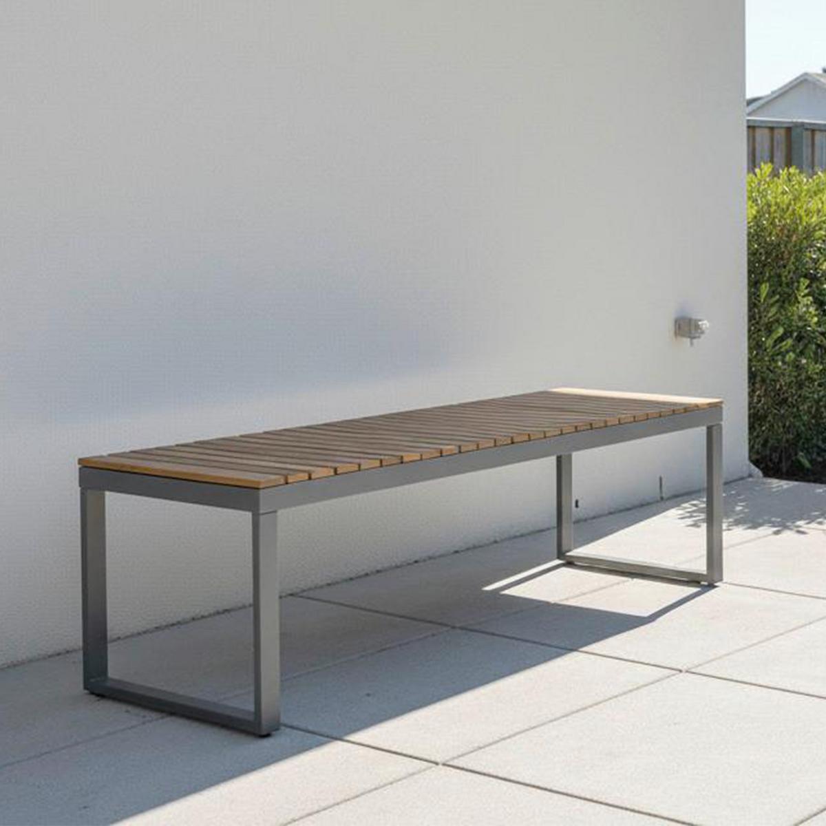 Gartenbank Ph-Aca-Gb-Brown - Akaziefarben, Basics, Holz/Metall (130/35/45cm)