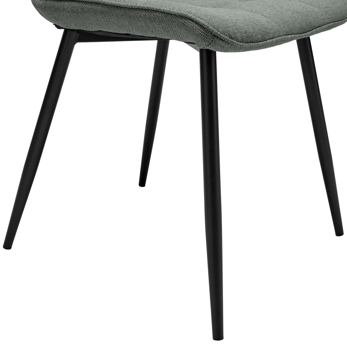 Stuhl Leana - Schwarz/Grün, LIFESTYLE, Holz/Textil (47/82/59cm) - Livetastic