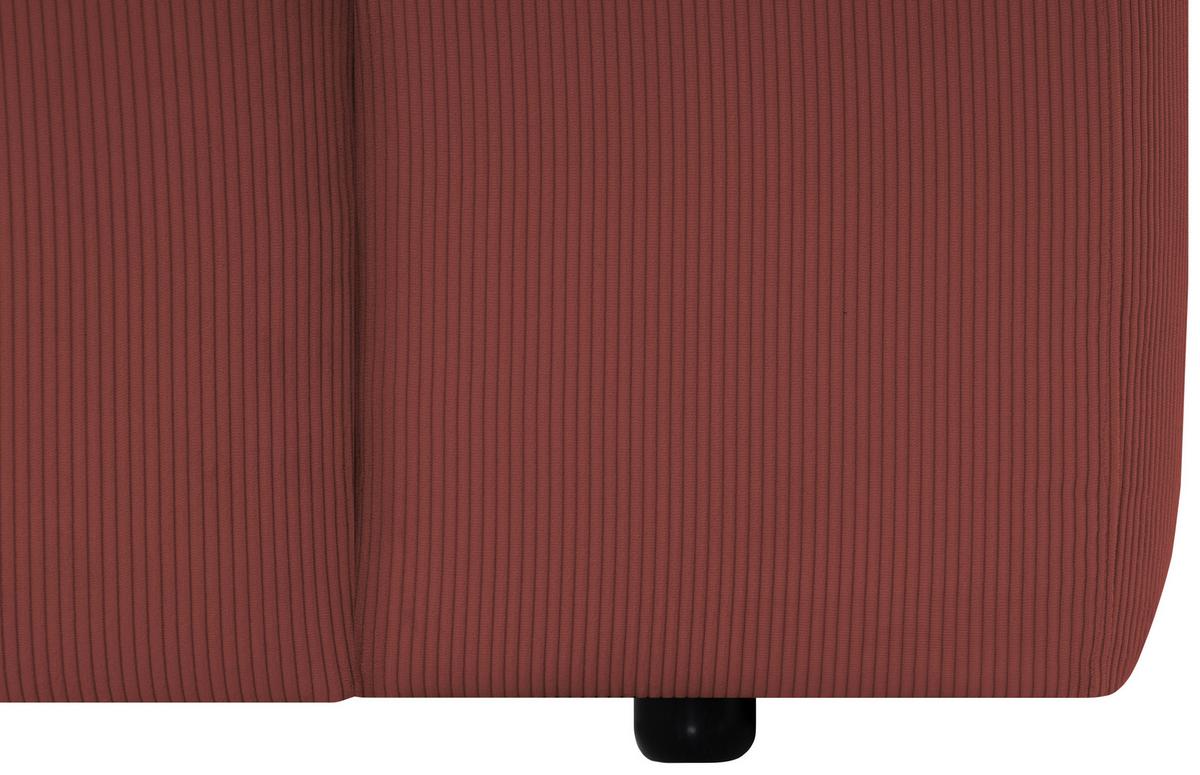 Ecksofa Hannah Rot 170x252 cm - Rot/Schwarz, Design, Textil (170/252cm) - MID.YOU