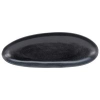 Servírovací podnos Gourmet-M, Ø: 35cm - černá, Moderní, keramika (35,5/15/3,5cm) - Premium Living
