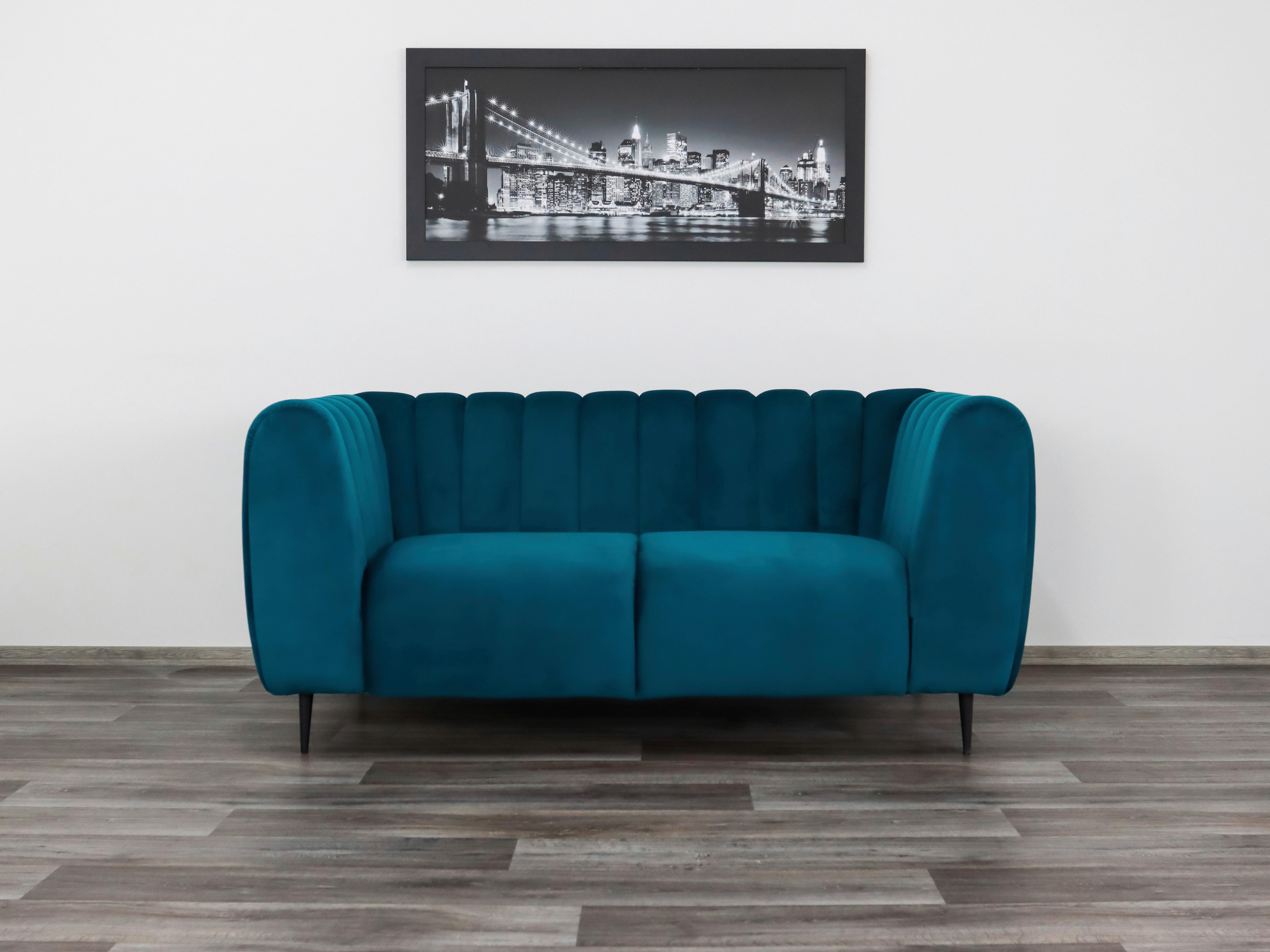 Dvojmiestna Pohovka Cloud - 2 - petrolejová, Moderný, drevo/textil (170/80/95cm)