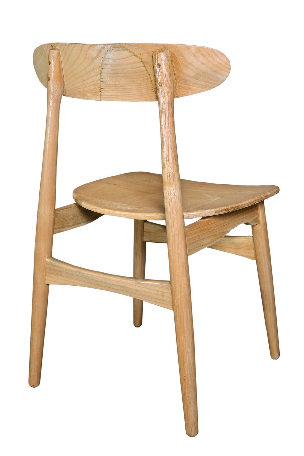 Stuhl Scandi Holz Naturfarben, B: 53 Cm - Naturfarben, ROMANTIK / LANDHAUS, Holz (53/80/45cm)
