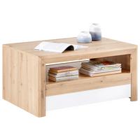 Couchtisch mit Stauraum Kashmir New, Eiche Dekor/Weiß - Eichefarben/Weiß, MODERN, Holzwerkstoff (100/50/69cm) - James Wood